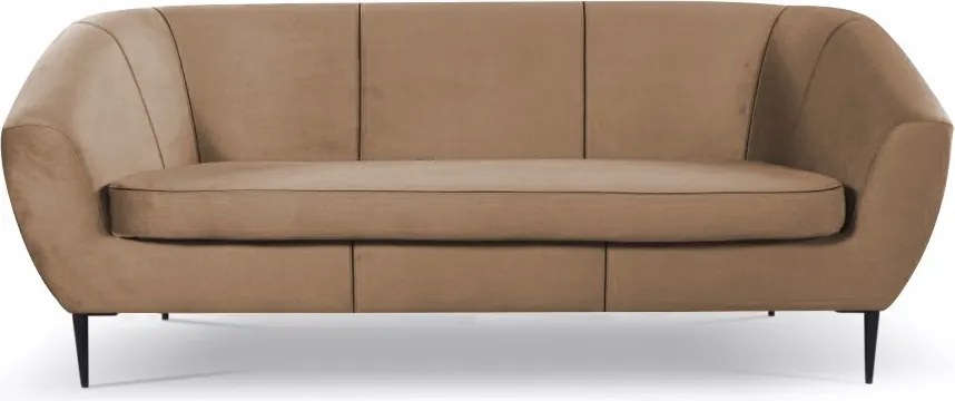 Trojmiestna pohovka Olivio, svele hnedá  zamatová látka