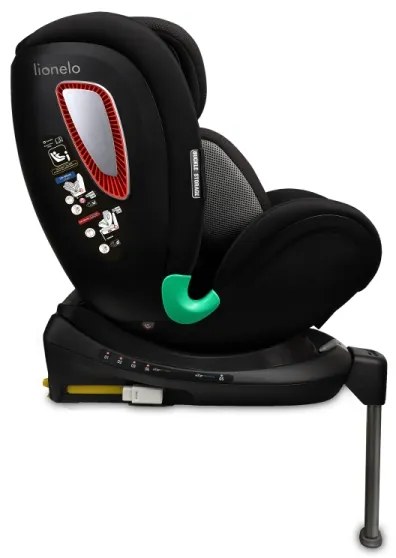 Lionelo - Autosedačka s otočnou základňou ANTOON PLUS i-Size 40-105 cm Čierny Onyx