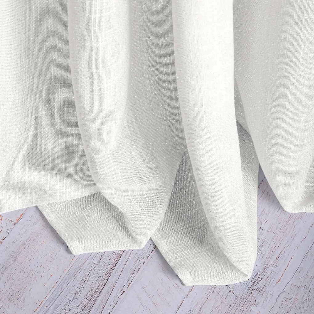 Záclona s krúžkami FROST biela 140x250 cm