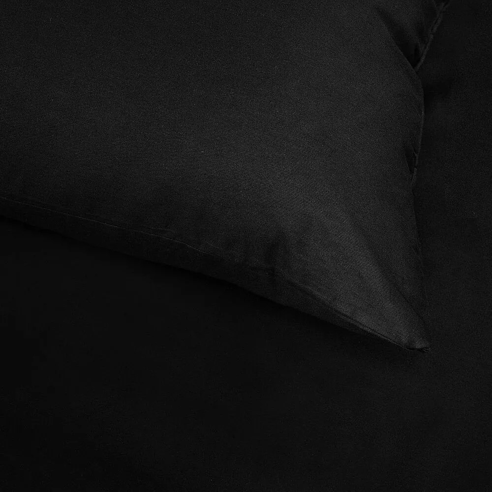 Kvalitex Saténové obliečky Luxury Collection čierna, 140 x 220 cm, 70 x 90 cm