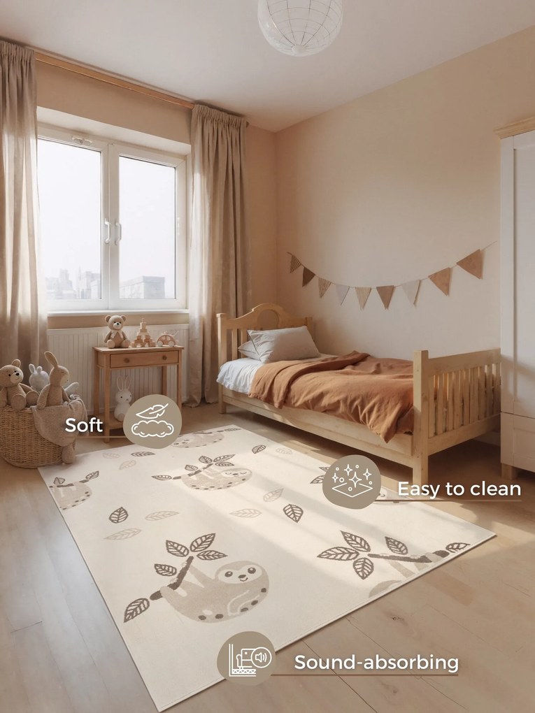 Hanse Home, Detský koberec Adventures 106424 Cream Multicolor, 160x235, béžová, detská izba