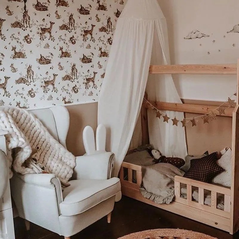 Tapeta jelenia lúka biela 280x50 cm