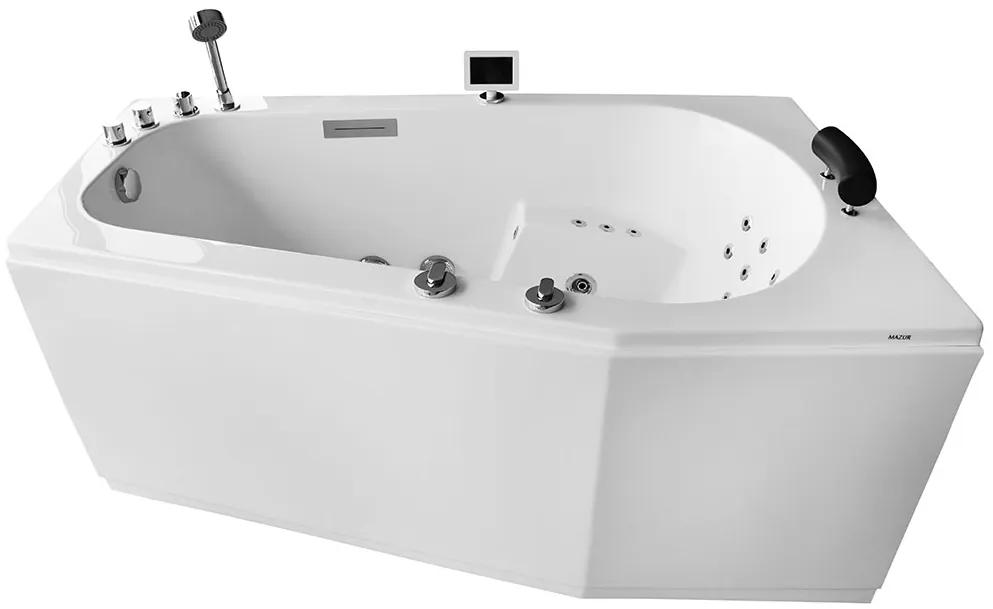 M-SPA - Pravá kúpeľňová vaňa SPA 007 s hydromasážou 170 x 100 x 70 cm