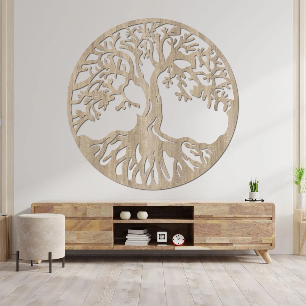Drevený obraz strom života | ROMNI: HDF - Orech 20 cm 4387-81247 HDF0154