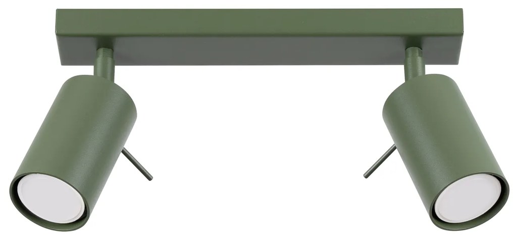 Bodové svietidlo Ring, 2x olivové kovové tienidlo, (možnosť polohovania)