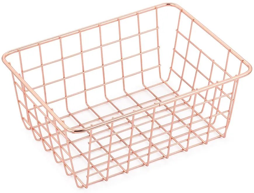 Drôtený kôš filum 24x18x10cm medený 8234