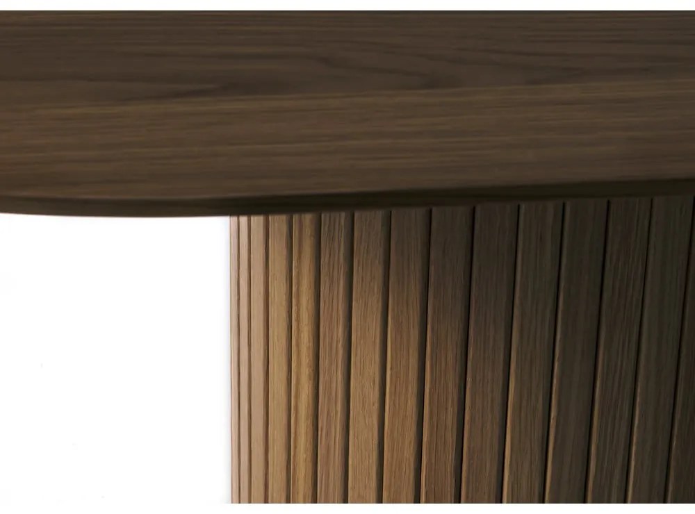 Hnedý jedálenský stôl s doskou v dubovom dekore 95x180 cm Nola – Unique Furniture
