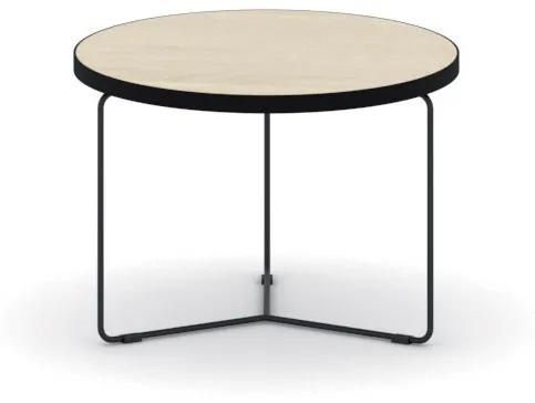 Okrúhly konferenčný stôl TENDER, výška 480 mm, priemer 500 mm, dub prírodný