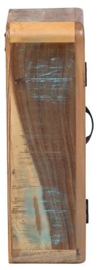 furniture-nabytek.cz - Masívna kúpeľňová nástenná skrinka Calcutta z recyklovaného dreva, lakovaná, viacfarebná – 35×20×65 cm