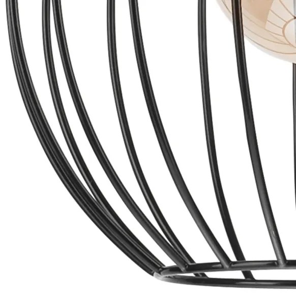 Luster na lanku ZOYA 1xE27/60W/230V čierna