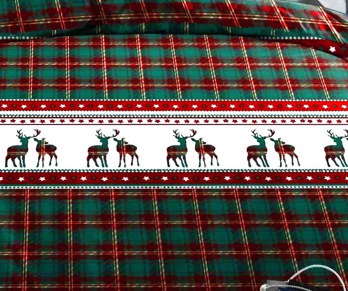 Flanelové DELUXE obliečky Homa NADYA CHRISTMAS 140x200 cm