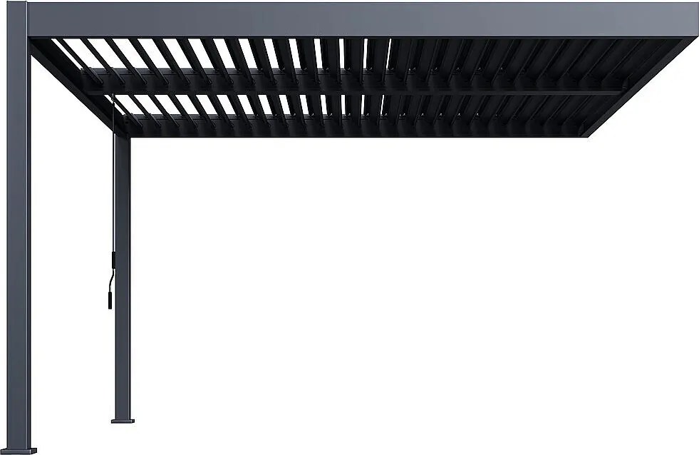 DEOKORK Záhradná hliníková pergola do stien 4x4 m (antracit)