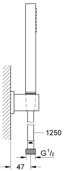 GROHE 27702000 - Sprchová súprava VITALIO START 100, 1 prúd, 1250 mm, lesklý chróm