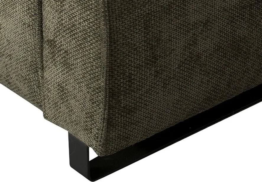 Trojmiestna pohovka Cassino, olivovo zelená tkanina