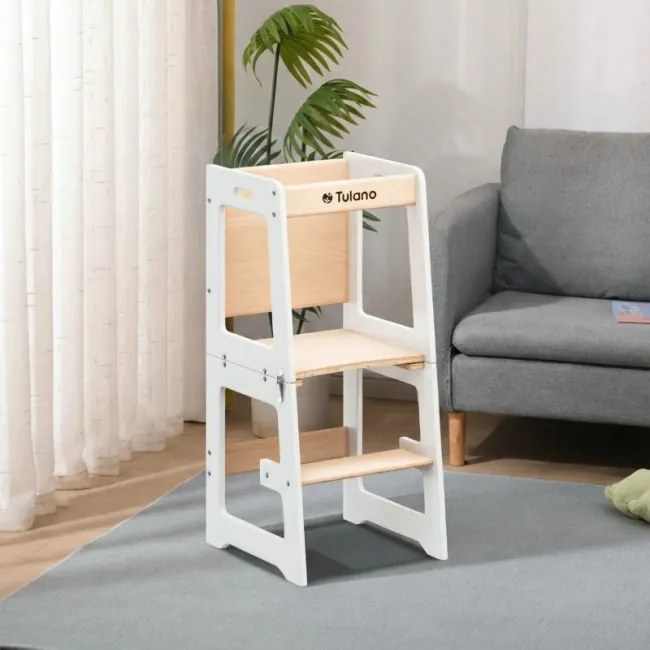 Učiaca veža 3v1 Mooby 35 naturálna / biela