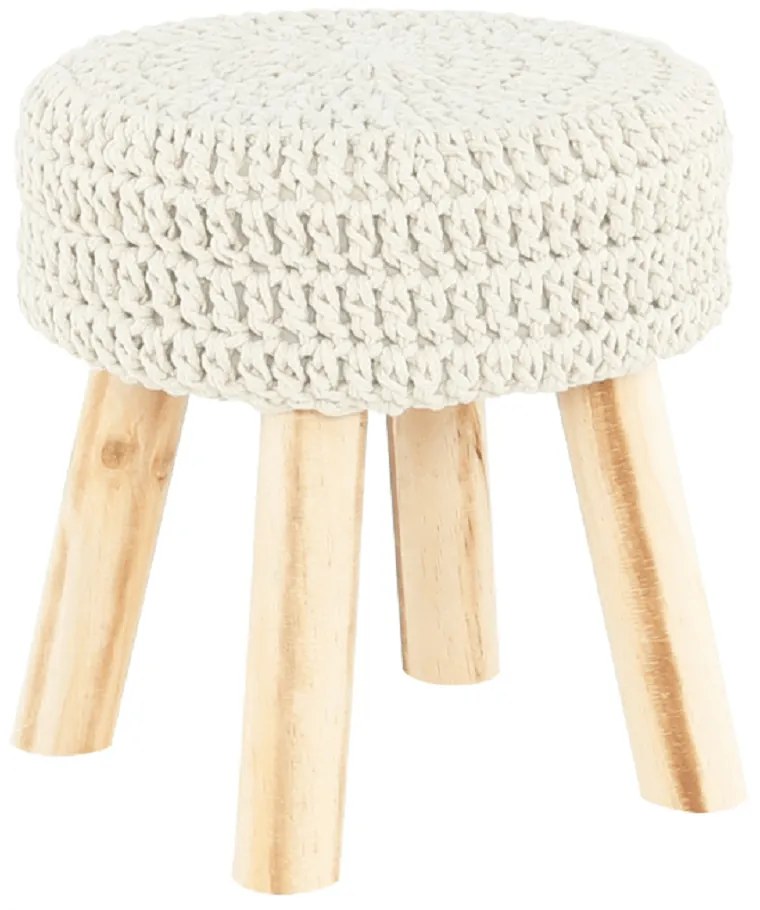 Taburet, béžová vlna, NAIDA