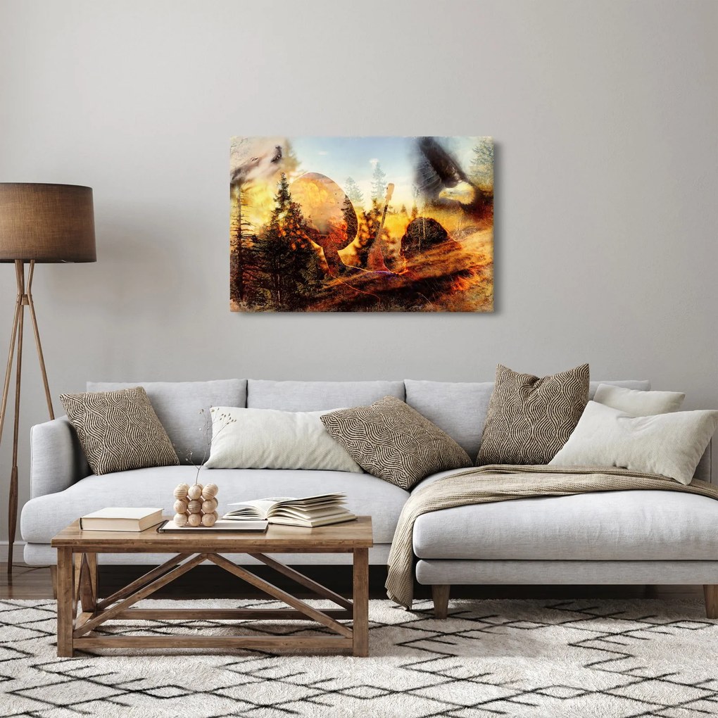 Obraz - Šamanský motív (90x60 cm)