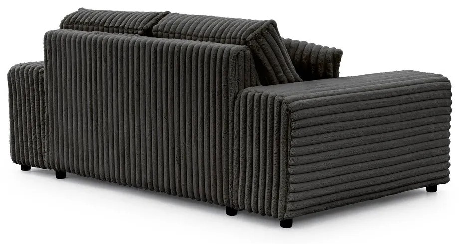 Tmavosivá menčestrová pohovka 178 cm Justin – Ropez