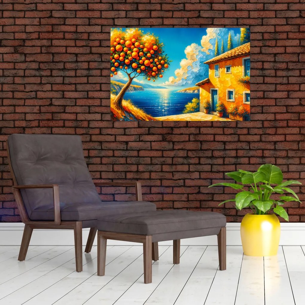 Obraz - Dom s pomarančmi II. (90x60 cm)
