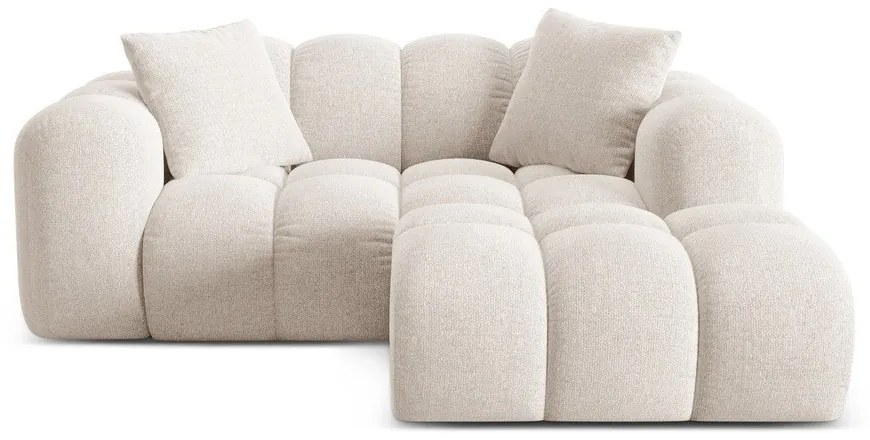 Krémová ženilková rohová pohovka (pravý roh/s leňoškou) Treno – Cosmopolitan Design