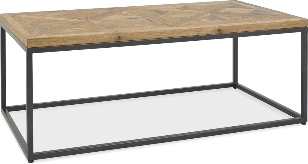 Konferenčný stolík Indus 114 cm z masívu dub prírodný/grafit
