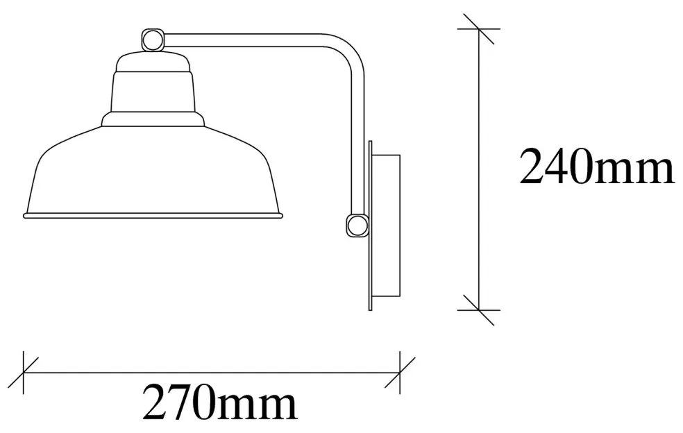 Nástenná lampa Berceste II biela