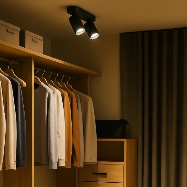 Rabalux 73082 - Bodové svietidlo YORLI 2xGU10/7W/230V čierna