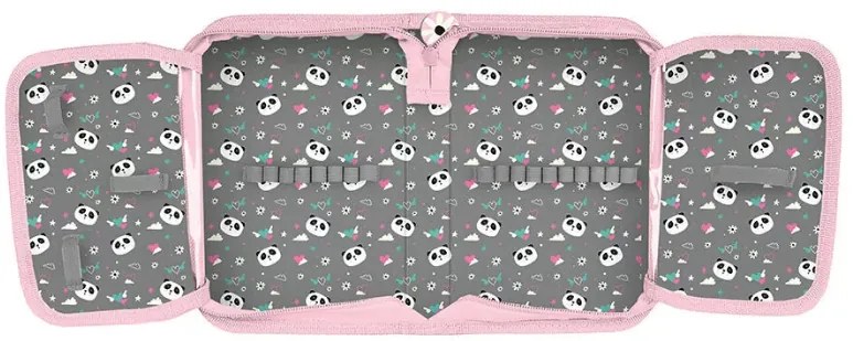 Školský set Panda With Love – 5-dielna súprava s taškou, peračníkom, vreckom a doplnkami