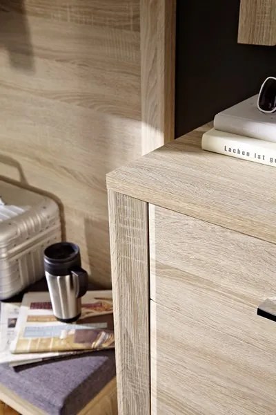 Nástenný vešiakový panel Go, dub sonoma