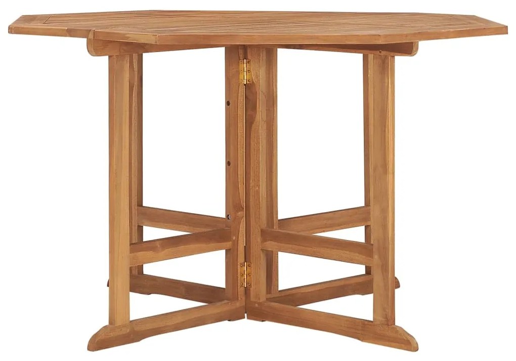 vidaXL Skladací záhradný jedálenský stôl 110x110x75 cm tíkový masív