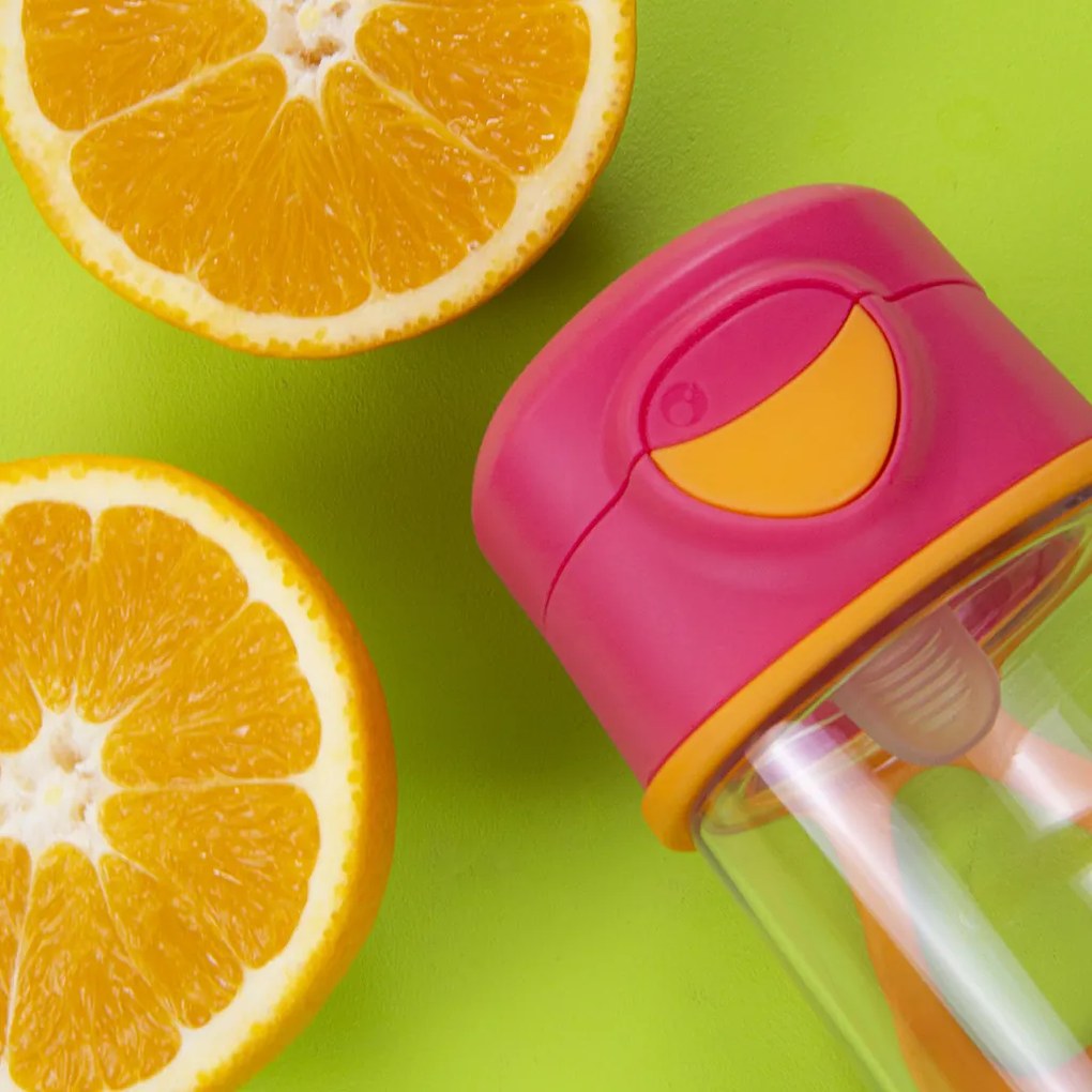 Sport fľaša na pitie 450 ml – ružová/oranžová