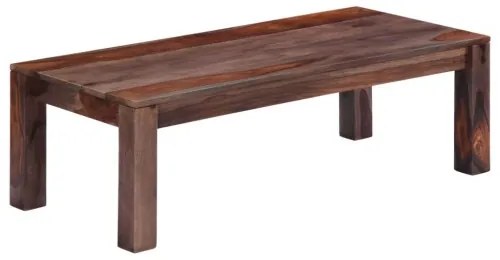 vidaXL Konferenčný stolík, sivý 110x50x35 cm, drevený masív sheesham-