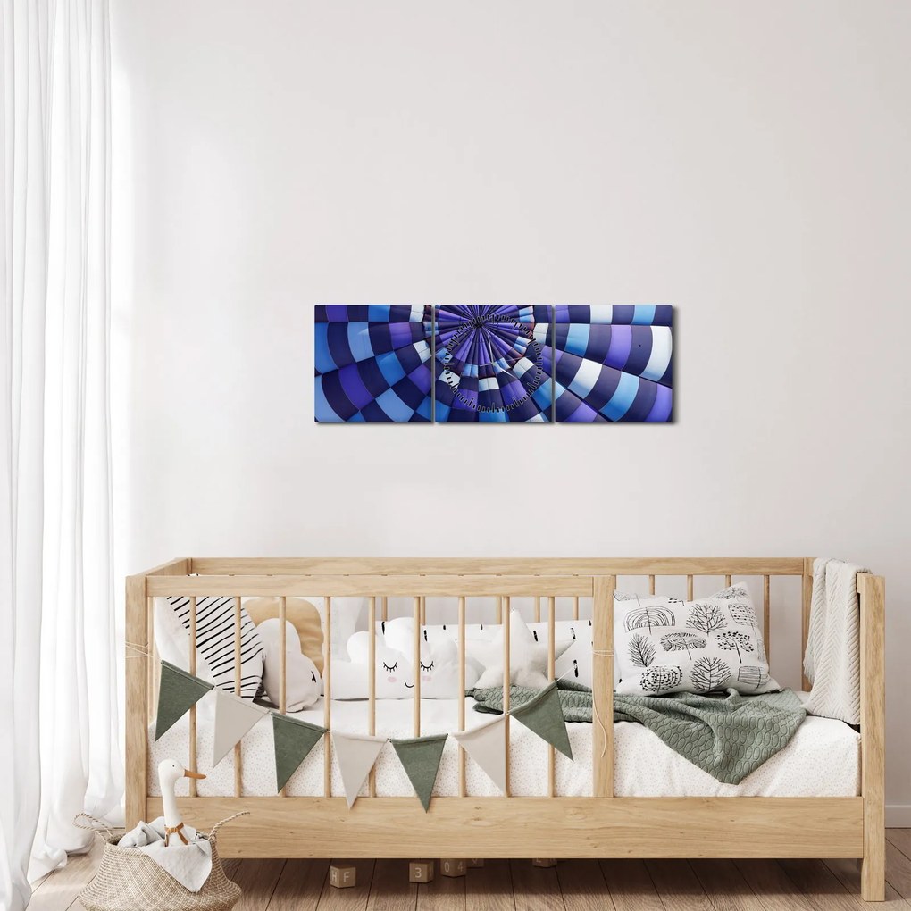 Obraz štruktúry lietajúceho balóna (s hodinami) (90x30 cm)