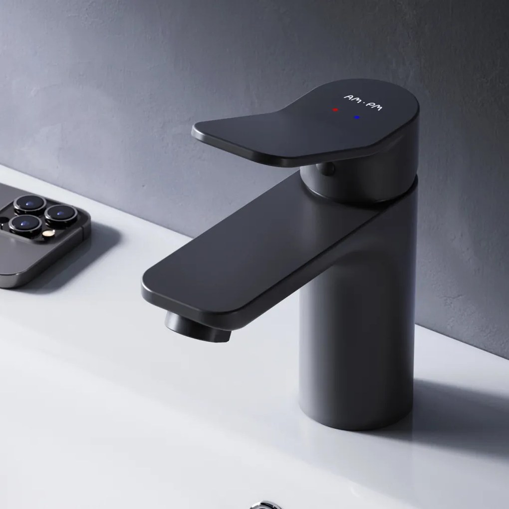 Umývadlová batéria AM.PM X-Joy FXA02122 jednopáková, čierna