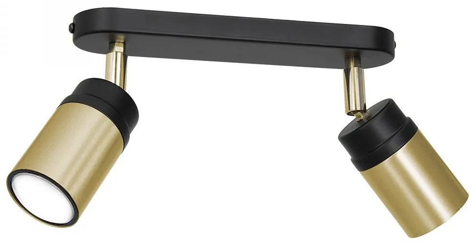 Bodové svietidlo NEST 2xGU10/8W/230V čierna/mosadz