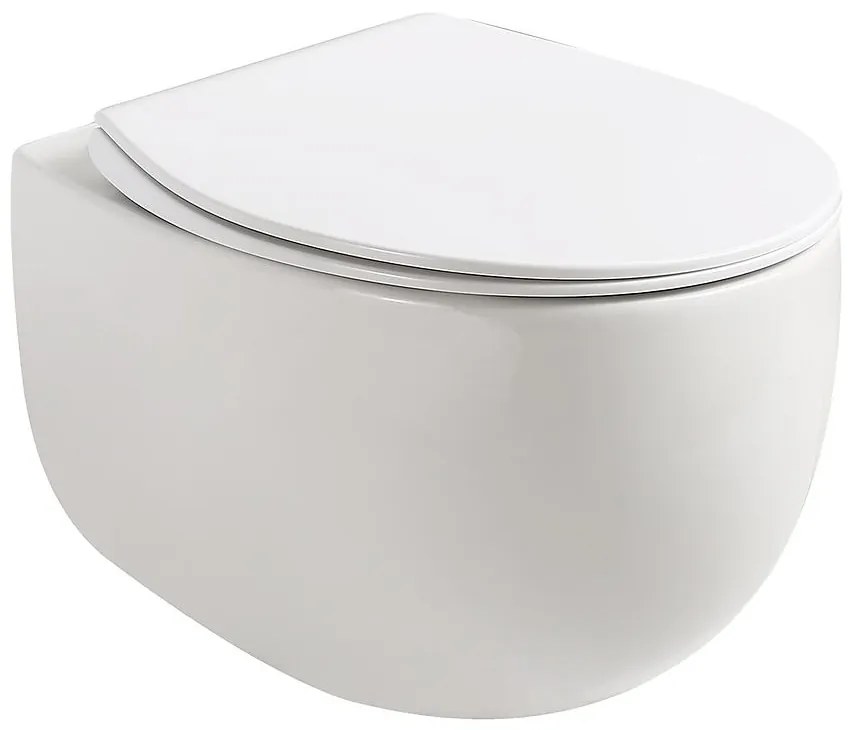 Závesná WC misa Egg s doskou volne padajúca