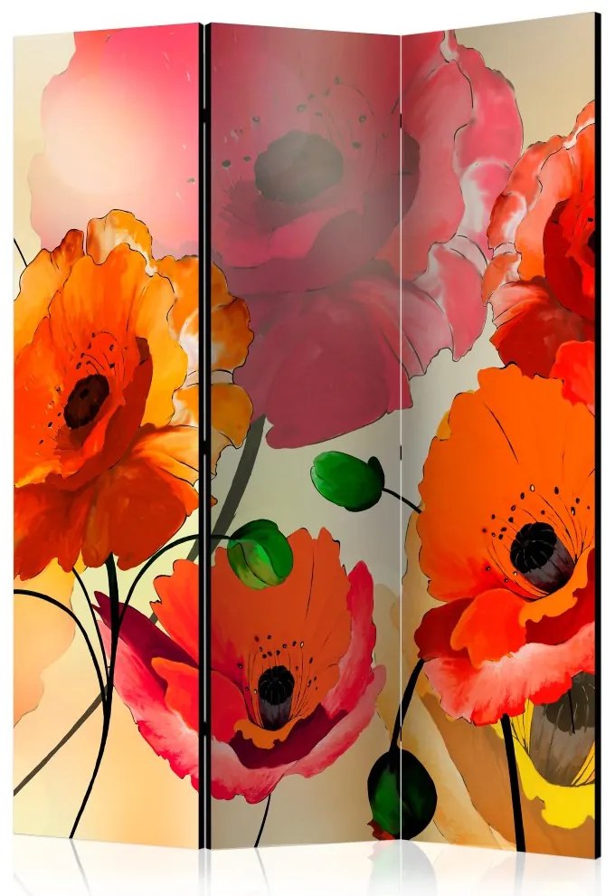 Artgeist Paraván - Velvet Poppies [Room Dividers]