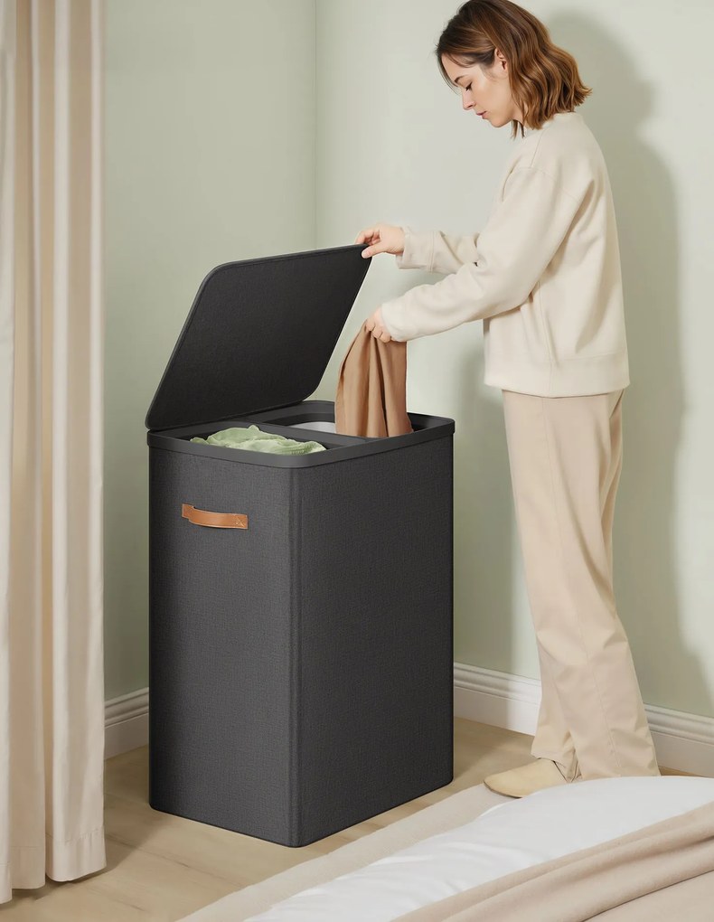 Kôš na bielizeň Daisy Black 2x85l