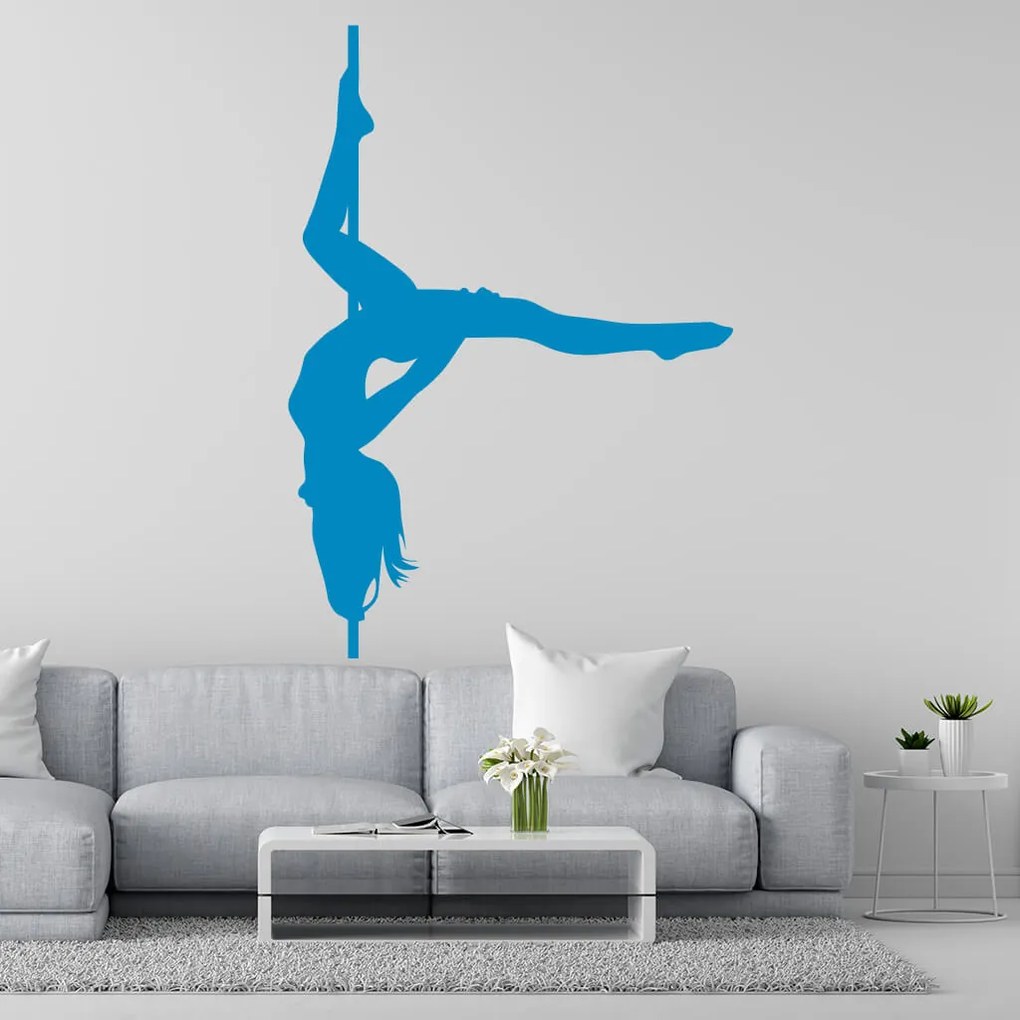 Veselá Stena Samolepka na stenu na stenu Pole dance Farba: černá