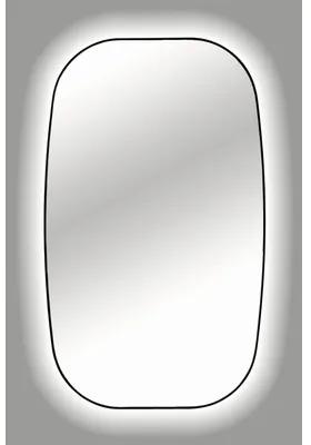 LED kúpeľňové zrkadlo Retro Line 100x60 cm čierny rám