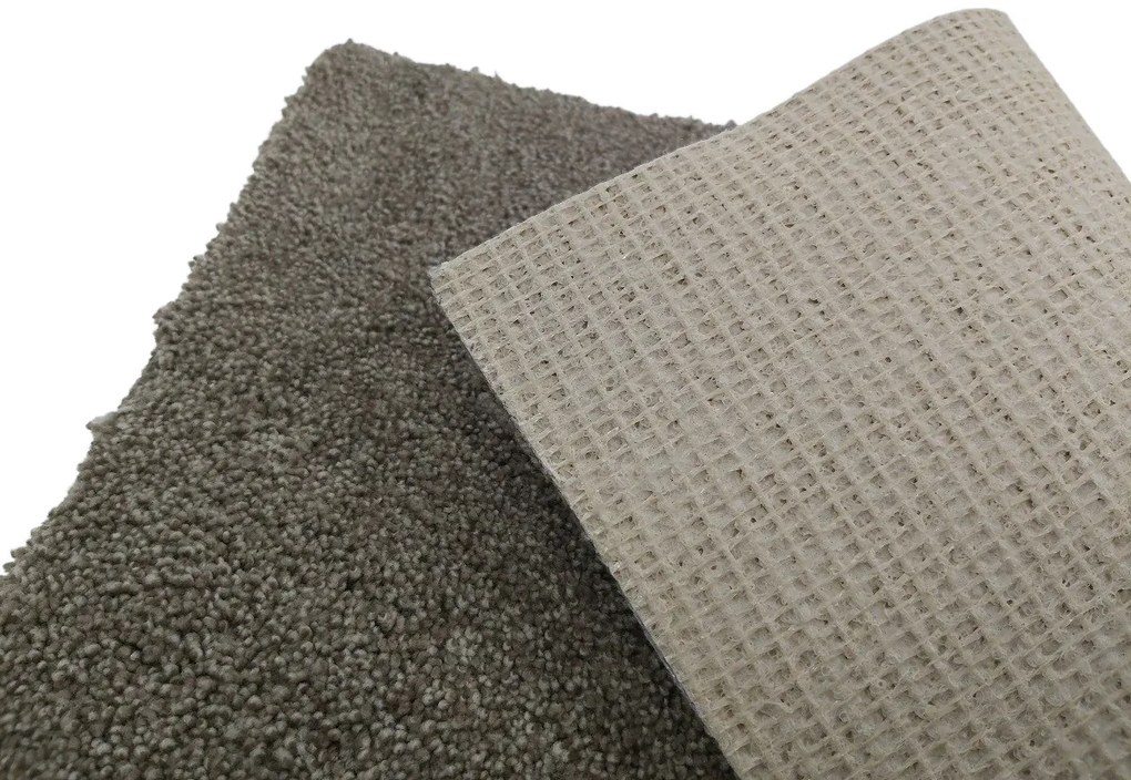 Koberec metráž Supersoft 420 hnedý, na mieru s bordúrou, šíře 4m, hnedá, ab (mriežka), chodba / predsieň, Tapibel