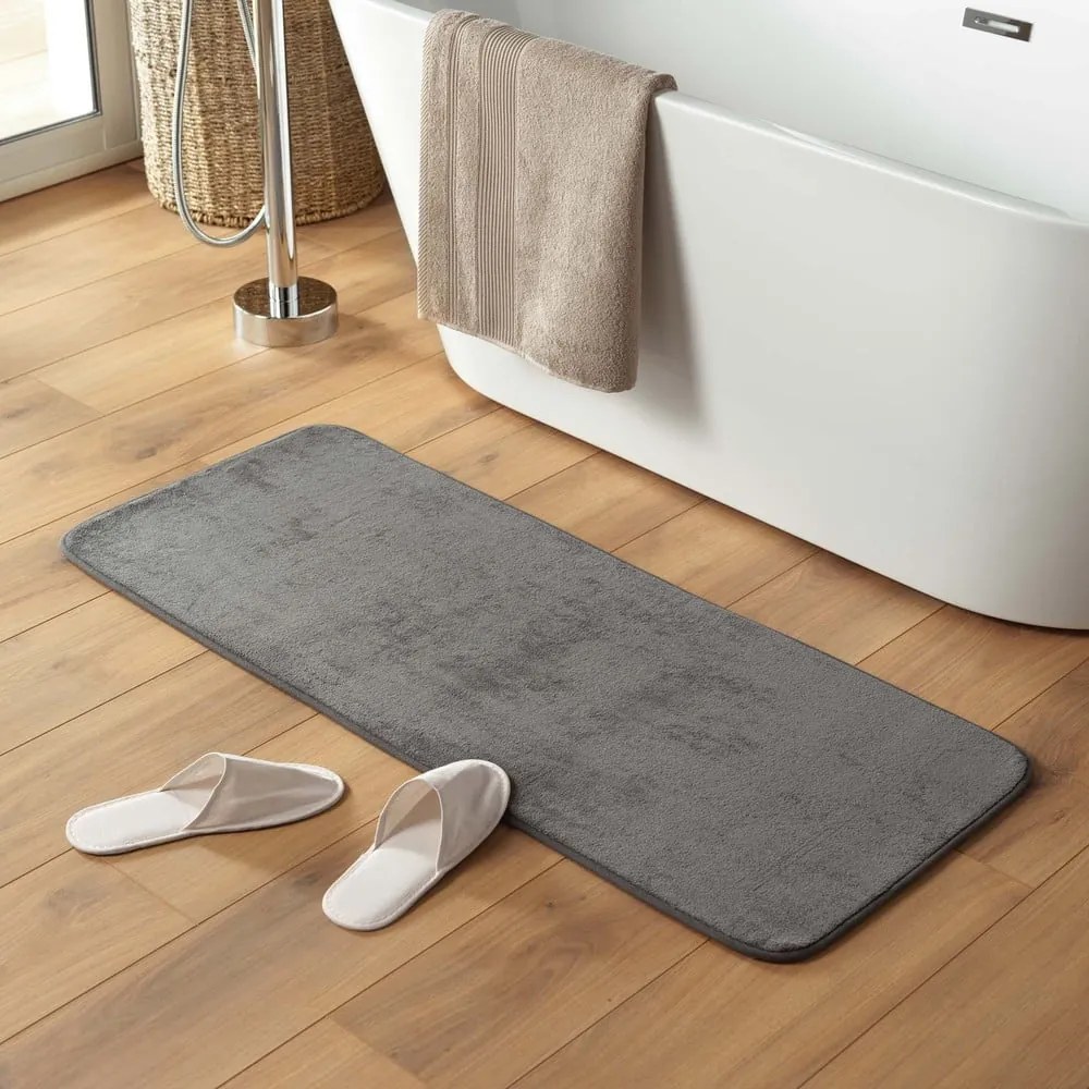 Antracitová kúpeľňová predložka 50x120 cm Vitamine – douceur d'intérieur