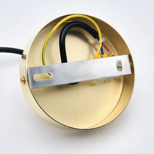 Luster na lanku HARMA 1xE27/15W/230V pr. 14 cm biela/zlatá