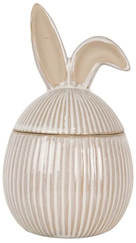 Storage Jar 12x12x21 Cm White Ceramic - 12*12*21 cm