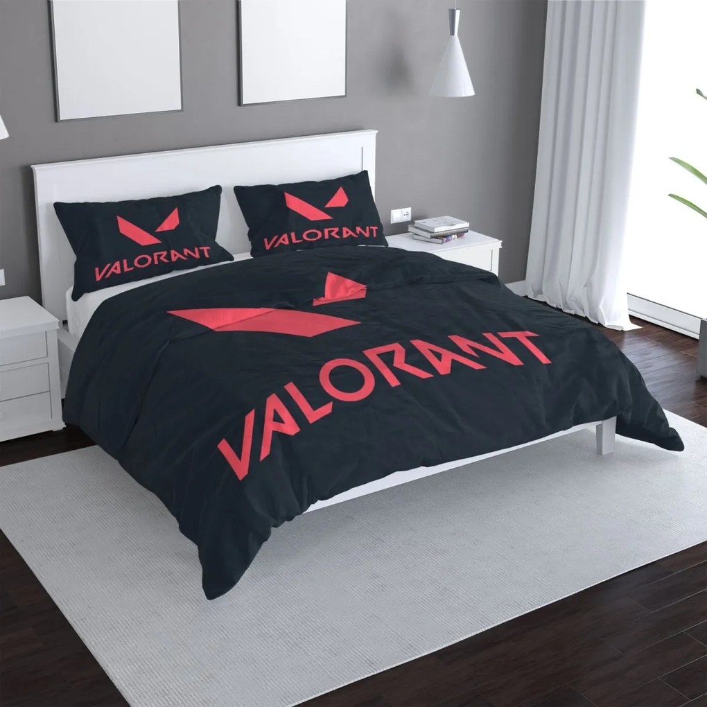 Sablio Obliečky VALORANT Black - 140x200 / 90x70