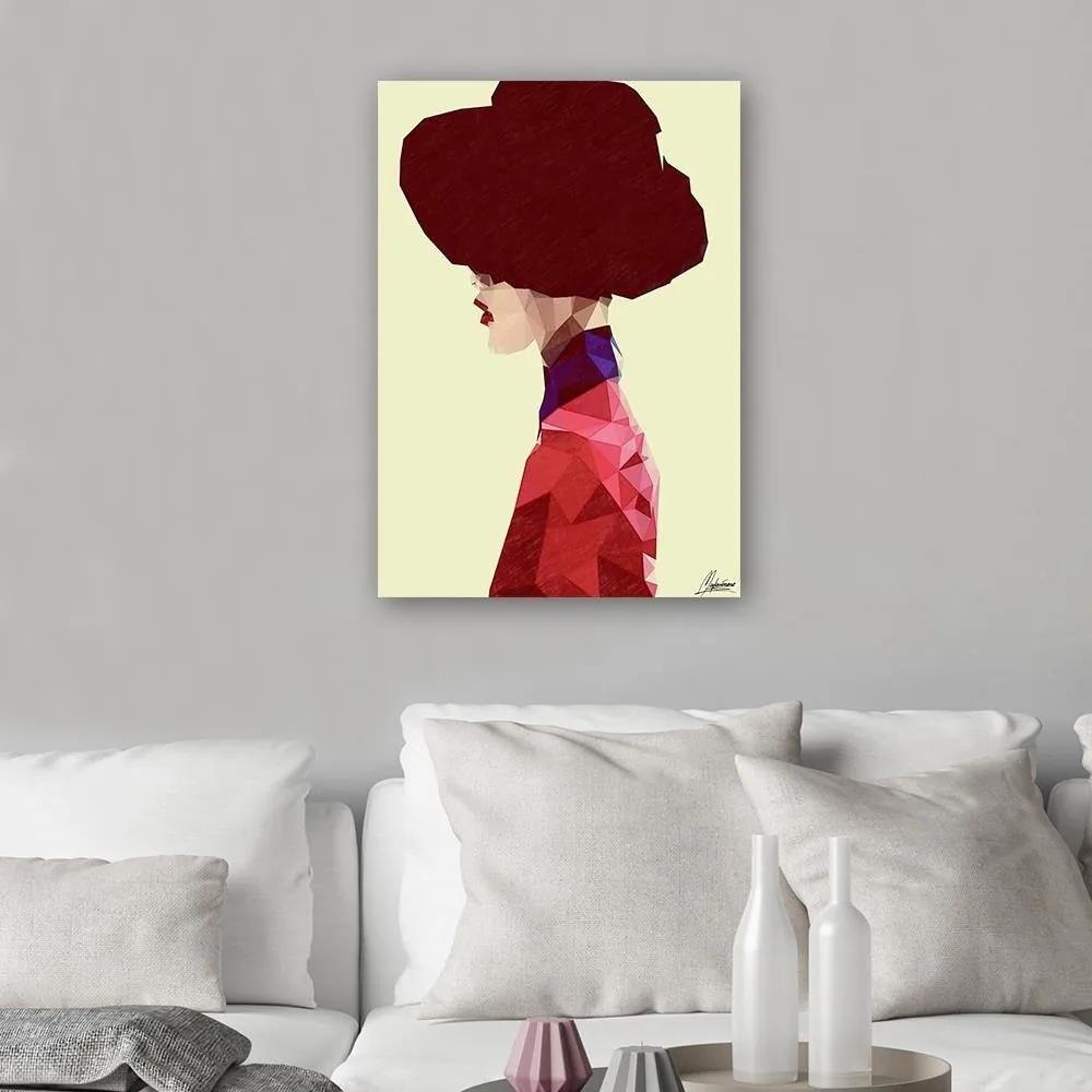 Gario Obraz na plátne Žena s klobúkom - Cantu Rozmery: 40 x 60 cm