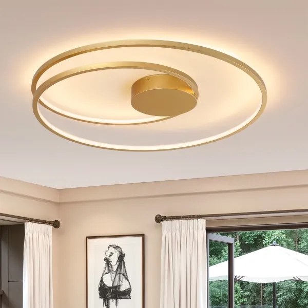Brilagi-LED Stmievateľné stropné svietidlo TWISTER LED/105W/230V pr. 100 cm zlaté+DO