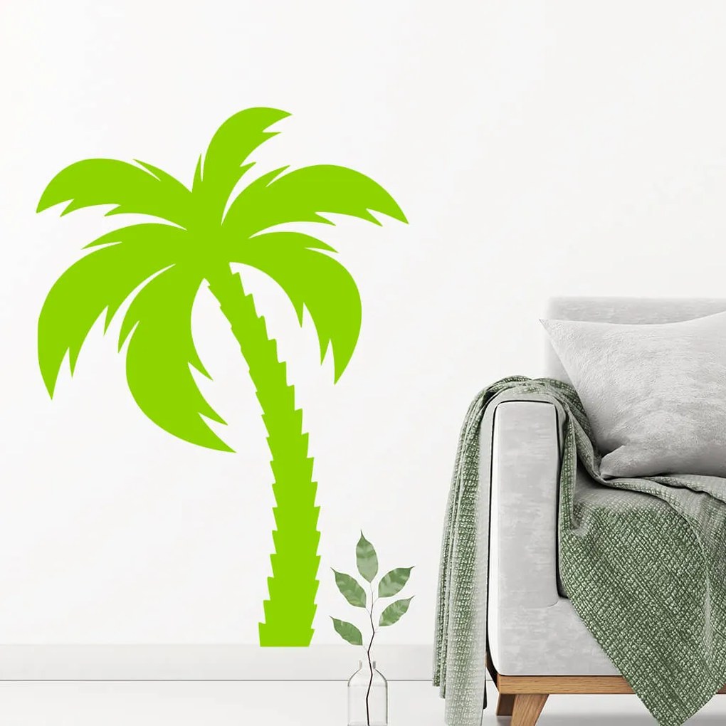 Veselá Stena Samolepka Palma Farba: modrá, Veľkosť: 60 x 41 cm