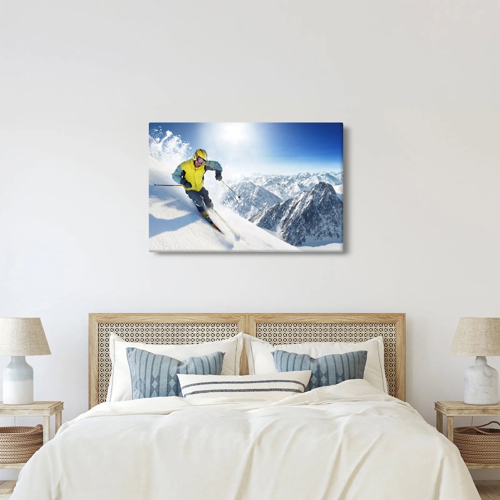 Obraz - Lyžiar (90x60 cm)