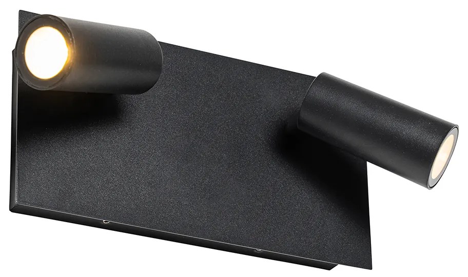 Moderné vonkajšie nástenné svietidlo čierne vrátane LED 2-svetlo IP54 - Simon